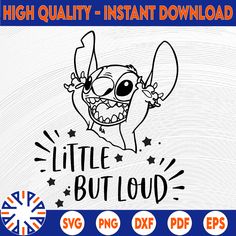 an image of a cartoon character with the words'little but loud '