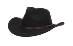 Dorfman Pacific Wool Felt Outback Hat with Leather Trim, Black Outback Hat, Hat Styles, Western Cowboy Hats, Tractor Supply, On The Farm, Sun Rays, Felt Hat, Western Cowboy, Leather Band