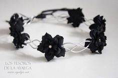 floral crown flower circlet gothic crown by Ayalga on Etsy, €18.00 Goth Hair Accessories, Gothic Hair Accessories, Lace Hair Accessories, Flower Garland Hair, Crown Hair Accessories, Gothic Crown, Gothic Flowers, Hair Accessories Flower, Gothic Chic