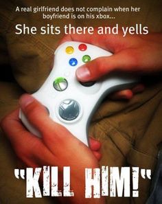 a person holding a video game controller with the caption'kill him'on it