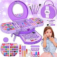 Kids Makeup Kit, Makeup Toys, Different Makeup Looks, Play Makeup, Cosmetic Box, Kids Makeup, Toys Kids, Lip Glosses