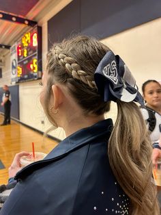 Cute And Easy Cheer Hairstyles, All Star Cheer Hairstyles, Cheer Buns Hairstyles, Cheer Tryouts Hairstyles, Cheer Hairstyles For Pictures, Cheer Coach Hairstyles, Cheer Bows Hairstyles