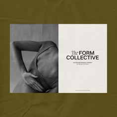 the form collective magazine cover featuring a woman with her hands on her hips, in black and white