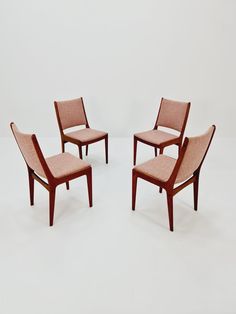 three chairs with armrests and foot rest on white background