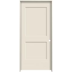 an open white door on a white background