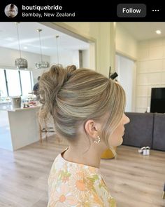 Bridal, bridesmaids, higher bun Wedding Hair For Bride, Hair For Bride, Formal Hair, High Bun, Formal Hairstyles, Bride Hairstyles, Wedding Hair, Getting Married