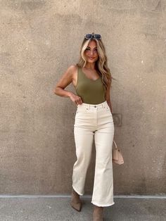 Neutral Canvas Pants by together Trendy Boutique Clothing, Lane 201, Canvas Pants, Mom Outfits