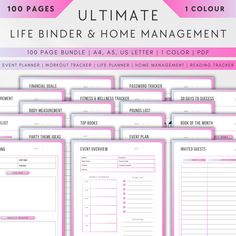 the ultimate bundle of printable binder and home management pages for every planner in your life