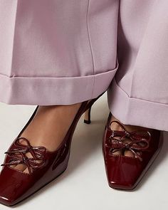 J.Crew: Leona Slingback Bow Heels In Patent Leather For Women Hair Wrap Scarf, Bow Heels, Loafer Sneakers, Scarf Hairstyles, Nice Shoes, Patent Leather, Heeled Boots, Clothing And Shoes, What To Wear