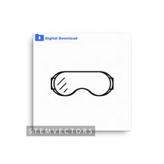 a black and white drawing of a sleeping mask with the words digital downloaded above it