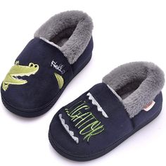 Besonety Girls Boys Fuzzy Warm Slippers Kids Toddler House Home Slippers Cute Blue Non-slip Slippers, Cute Blue Slip-on Slippers, Blue Slippers With Round Toe For Playtime, Blue Round Toe Slippers For Playtime, Playful Winter Slippers With Soft Sole, Playful Non-slip Winter Slippers, Comfortable Winter Slippers For Playtime, Playful Winter Slippers For Playtime, Cute Winter Slippers For Playtime