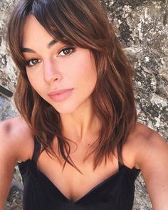 Short Hair Long Bangs, Bangs With Medium Hair, Hair Color For Women, Hair Crush, Great Hair, Hair Dos, Gorgeous Hair, Hair Day