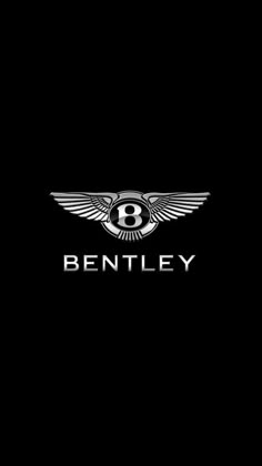 the bentley logo on a black background