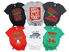 Christmas Vacation Shirt, Matching Family Christmas, National Lampoons, Christmas Party Shirt, Christmas Story Them, Christmas Gift by CocoApparelCreations on Etsy Matching Christmas Shirts, Christmas Party Shirts, Group Shirts, Family Christmas Shirts, Christmas Family, Look Plus