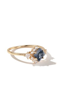 Gold Sealed Ring Featuring a Square Black Ice Starry Night Crystal | Estate by Gemandi – Oomiay Jewelry Senior Rings, Estate Rings, Black Ice, Moonstone Crystal, White Crystals, Affordable Jewelry, Asymmetrical Design, Black Crystals, Gold Band