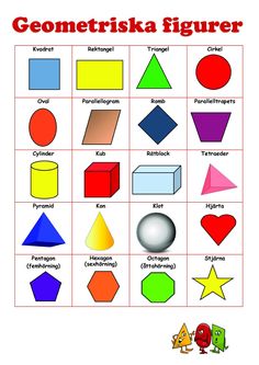 a poster with different shapes and colors for kids to learn how to make them look like they