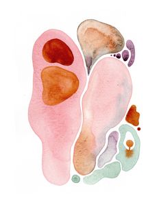 an illustration of the inside of a human body with different colors and shapes on it