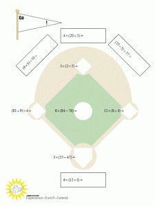 a diagram of a baseball field with the numbers and positions for each player to play