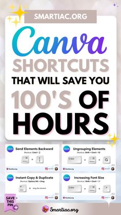 If You Are An Active Designer That Hates Wasting Hours On Designing, These Canva Hacks Are For You! These Canva Shortcuts And Canva Tips Will Blow Your Mind Once You Know Them. Save Yourself Hundreds Of Hours Of Canva By Knowing The shortcuts and Commands That Will Make Designing Fun And Easy. Check These Out Now! #CanvaPro #DesignTips #DesignHacks Digital Art Software, Drawing Software, Design Hack, Affinity Designer