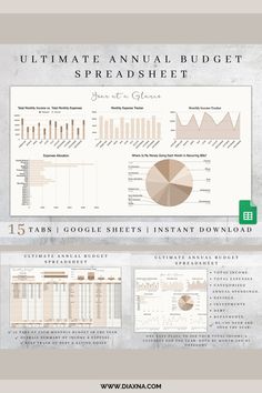 the ultimate annual budget spreadsheet info sheet