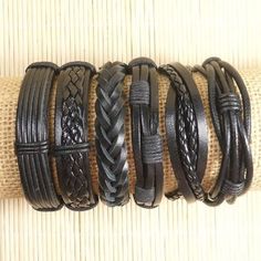 Leather Bracelets For Men, Mens Accessories Bracelet, Leather Wrap Bracelets, Leather Bracelet For Men, Diy Leather Bracelet, Mens Bracelets, Trending Bracelets, Braids With Weave, Wrap Bracelets