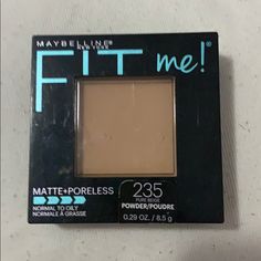 Maybelline Fit Me! 235 Pure Beige Powder Matte + Poreless Normal To Oily Powder Maybelline, Maybelline Fit Me Setting Powder, Maybe Line Fit Me Powder, Maybelline Powder Foundation, Maybelline Powder, Maybelline Fit Me Pressed Powder, Fit Me Powder, Fix Makeup, Fit Me Matte And Poreless