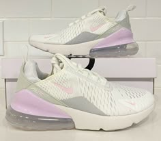 Air Force 270, Nike Air Max 270 Purple And White, Cute Running Shoes Nike, Pink Nike Running Shoes, Nike Shoes Air Max 270, Women's Nike Shoes, Nike 270 Shoes, Air 270 Nike, Nike Running Shoes