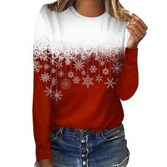 BLVB Merry Christmas Shirt for Women Crewneck Christmas Tree Graphic Sweatshirt Casual Vacation Long Sleeve Tees Tops Welcome to BLVB store, I wish you a happy shopping Our products are produced in our own factory with various styles We offer various discounts, and we offer a 30-day quality guarantee please rest assured to place an order If you have any questions, please feel free to contact me, it is our honor to serve you SOMEONE ASKED Q: Is the quality of the clothes as described? A: Yes, if the product you receive is not as described, we are ready to give you a full refund. Q: How to choose the size? A: Dear Queen, please check our size chart, we suggest buy one two sizes larger. Thank you BLVB Womens clothes made of soft stretch quick-drying high quality fabric. Pro-skin, elastic , du Red Long Sleeve Christmas T-shirt, Winter Red Top With Graphic Print, Red Winter Top With Graphic Print, Red Holiday Tops For Fall, Red Graphic Print Top For Winter, Red Tops For Holiday And Fall Season, Red Tops For Holiday In Fall, Red Tops For Fall Holiday, Red Letter Print Top For Winter