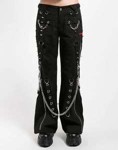 TRIPP NYC - THE U-CHAIN PANT New York Streetwear, Goth Pants, Chain Pants, Tripp Pants, Casual Goth, Pant Chains, Tripp Nyc, Punk Outfits, Goth Outfits