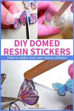 how to make your own epoxy stickers with this diy done resin transfer technique