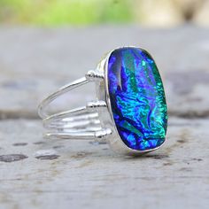 Handmade Ring, Fine Jewelry, Australian tripalet opal Ring, Halloween Rings Jewelry, Christmas Rings Jewelry, Opal Healing Properties, Boulder Opal Jewelry, Release Anger, Australian Opal Ring, Cosmic Consciousness, Blue Things, Silver Jewelry Rings