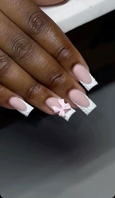 Nail Inspos On Short Nails, Pink Nails With Bow, Nail Knowledge, Classy Prom Nails, Md Nails, Nail School, Bow Nails, Nails Neon, Funky Nail Art