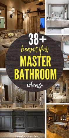 38+ Best Master Bathroom Ideas and Designs (Modern, Rustic) 40 Top 10 Bathroom Designs, Rustic Master Bath, Outdated Bathroom, Rustic Bathroom Vanities, Bathroom Design Trends, Master Bath Remodel, Rustic Bathrooms, Big Bathrooms