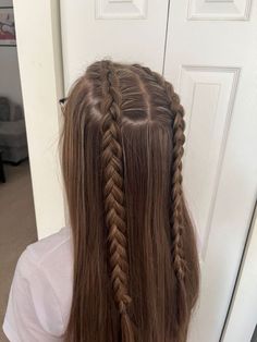 Dutch Braid Hairstyles, Hair Inspiration Long, Hair Tips Video, Hair Stylies, Half Up Half Down