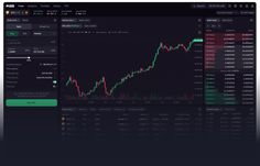 an image of a dashboard showing stock market data on the monitor screen, with green and red arrows pointing upward