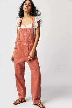 Levi's Vintage Overalls | Free People Long Overalls Outfit, Granola Outfits Summer, Short Women Outfits, Levis Overalls, Follow The Sun, Cute Overalls, Vintage Overalls, Overalls Outfit, Fire Fits