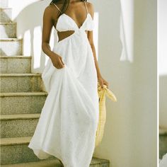 Never Worn, Perfect Condition White Beach Dress, Sophisticated Cocktail Dress, Beach White Dress, Dress For Wedding, The Social Network, White Beach, Floor Length Skirt, Sabo Skirt, Skirt White