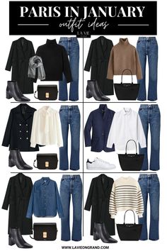 Paris In January, Vinter Mode Outfits, January Outfits, French Capsule Wardrobe, Parisian Outfits, Europe Outfits