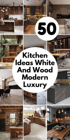 the top 50 kitchen ideas white and wood modern luxury