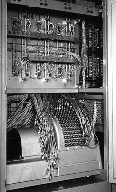 the inside of an electrical cabinet with many wires and other electronic equipment in it's compartment