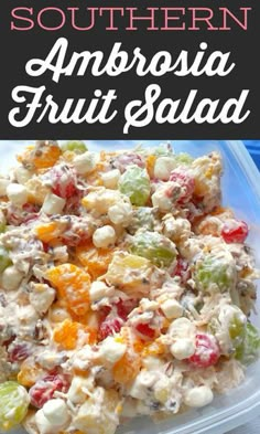 this southern ambrosia fruit salad is so good it's easy to make