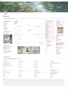 an image of a website page with flowers on the side and pictures in the middle