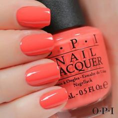 Coral Manicure, Color Change Nail Polish, Orange Nail Polish, Orange Nail, Color Changing Nails, Coral Nails, Nails Today, Her Nails