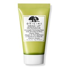 Travel Size Drink Up Intensive Overnight Hydrating Face Mask - Origins | Ulta Beauty Avocado Mask, Dry Skincare, Travel Drinks, Hydrating Face Mask, Avocado Butter, Overnight Mask, Apricot Kernels, Apricot Kernel Oil, Hydrating Mask