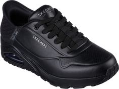 Designed with our exclusive Heel Pillow�, this fashion sneaker features a synthetic duraleather upper with stretch laces, a cushioned Skechers Air-Cooled Memory Foam� insole, and a visible Skech-Air� airbag midsole. Skechers Mens Shoes, Us Size 10, Skechers Shoes, Stretch Lace, Sneakers Fashion, Apparel Accessories, Memory Foam, Men's Shoes, Mens Accessories