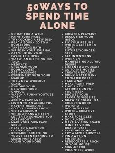 Spend Time Alone, Time Alone, Things To Do When Bored, Self Care Activities, Self Care Routine, Self Improvement Tips, Cleaning Tips