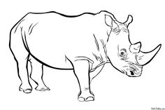 rhinoceros coloring pages for kids