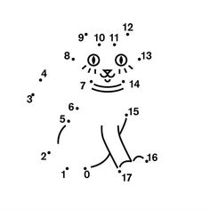 a cat dot to dot game with numbers