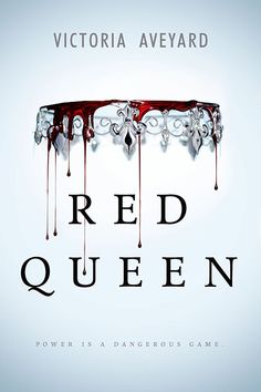 the cover of red queen, with dripping blood on it