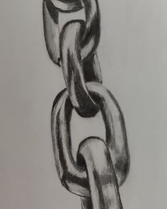 a pencil drawing of a chain